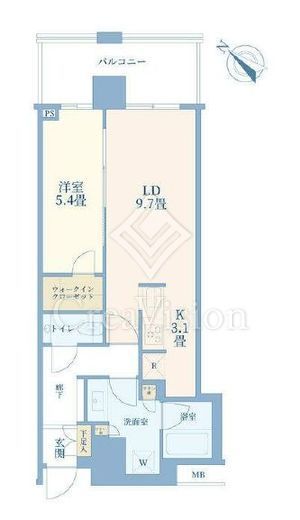 クロスエアタワー　2309号室　間取り