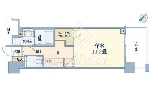 クロスエアタワー　1113号室　間取り