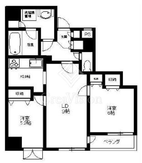 グランシティ日本橋ラフィーネ　1201号室　間取り