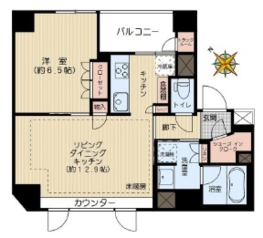 ベリスタ日本橋小伝馬町　1101号室　間取り