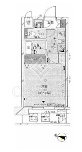 パレステュディオ赤坂　305号室　間取り