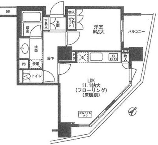 ドレッセ目黒インプレスタワー　707号室　間取り