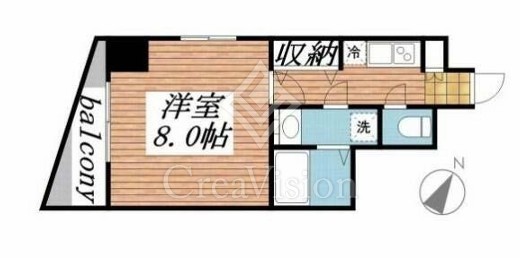メゾン・ド・ヴィレ白金台　801号室　間取り
