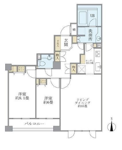 アパートメンツ東山　205号室　間取り