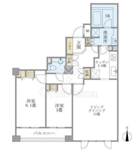 アパートメンツ東山　503号室　間取り