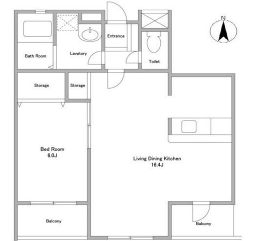 HOF伊達坂　203号室　間取り