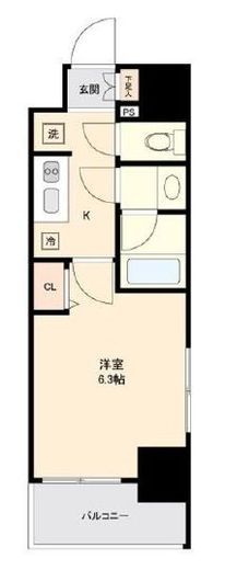 コンシェリア新宿イースト　605号室　間取り