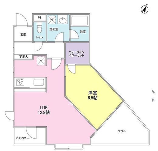 21゜de南平台（ヴァンテアンドゥ南平台）　201号室　間取り