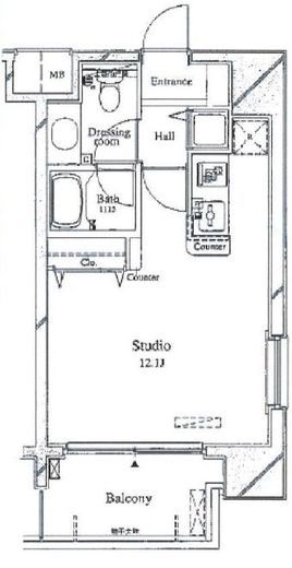 アーバイルスパシエ芝浦ベイサイド　1001号室　間取り