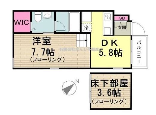 シルバラードスプリングス　202号室　間取り