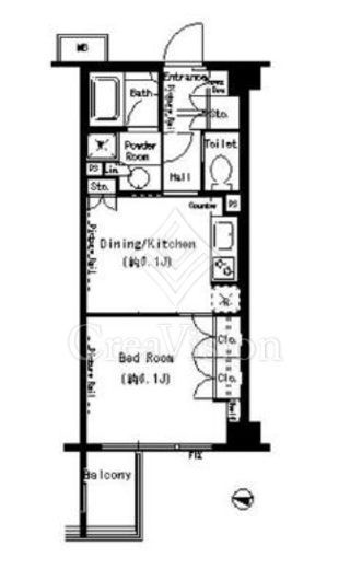 パークアクシス目黒本町　203号室　間取り