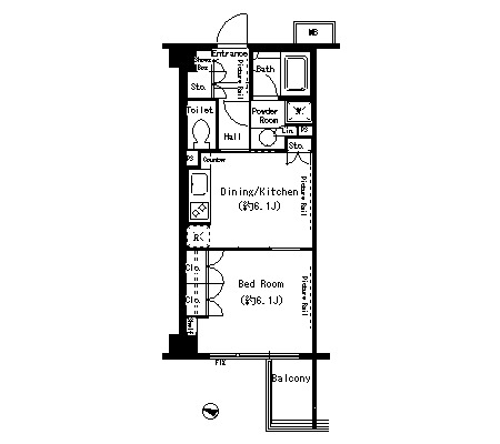 パークアクシス目黒本町　510号室　間取り