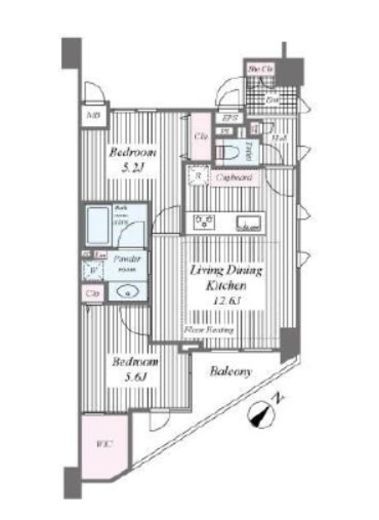 三田ガーデンハウス　705号室　間取り