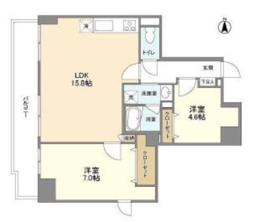 Blance SHIBAURA (ブランセ芝浦)　701号室　間取り