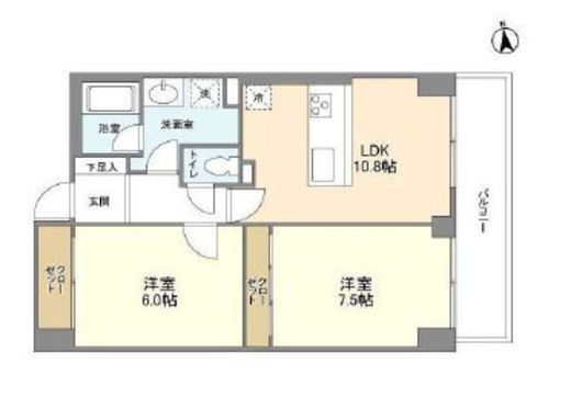 Blance SHIBAURA (ブランセ芝浦)　804号室　間取り