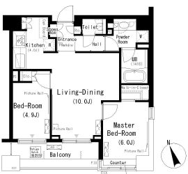 パークキューブ代々木富ヶ谷　803号室　間取り