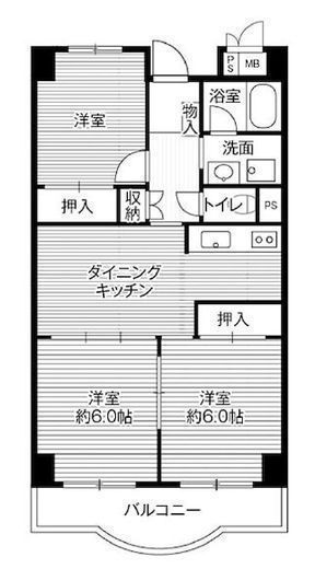 ビレッジハウス芝浦タワー　1-1003号室　間取り