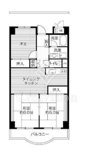 ビレッジハウス芝浦タワー　1-402号室　間取り
