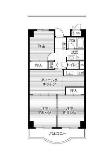 ビレッジハウス芝浦タワー　1-1106号室　間取り