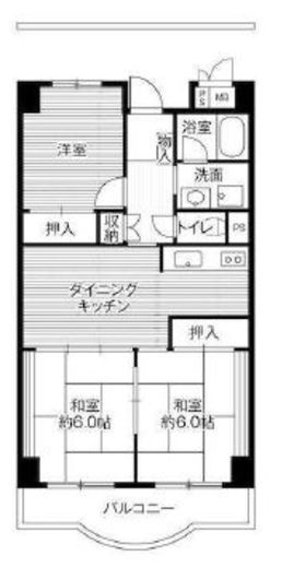 ビレッジハウス芝浦タワー　1-507号室　間取り