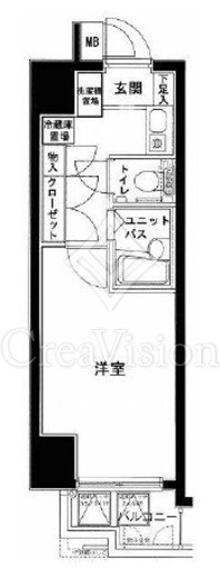 メインステージ西麻布　1001号室　間取り