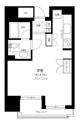 フリーディオ神楽坂　703号室　間取り