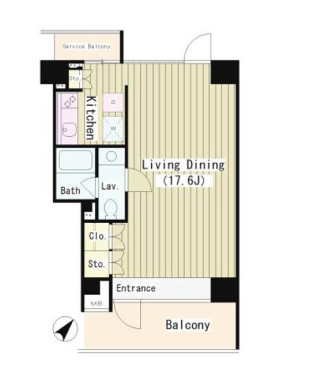 パークアクシス渋谷　602号室　間取り