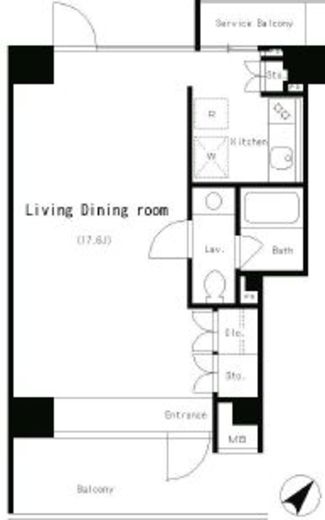 パークアクシス渋谷　301号室　間取り