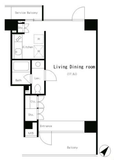 パークアクシス渋谷　402号室　間取り