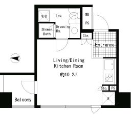 パークアクシス渋谷神南　603号室　間取り