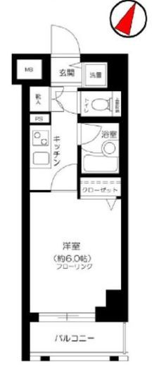 パレステュディオ六本木EAST2　1402号室　間取り