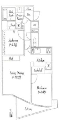 エクセルシオール麻布　601号室　間取り