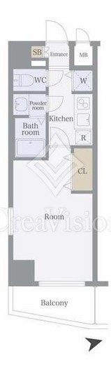 メゾン・ド・ヴィレ高輪　1203号室　間取り