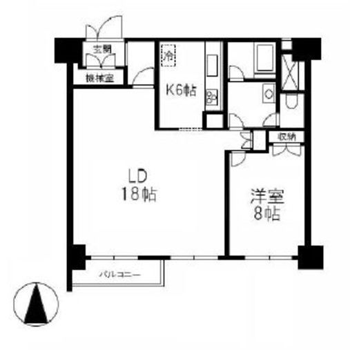 渋谷ホームズ　707号室　間取り