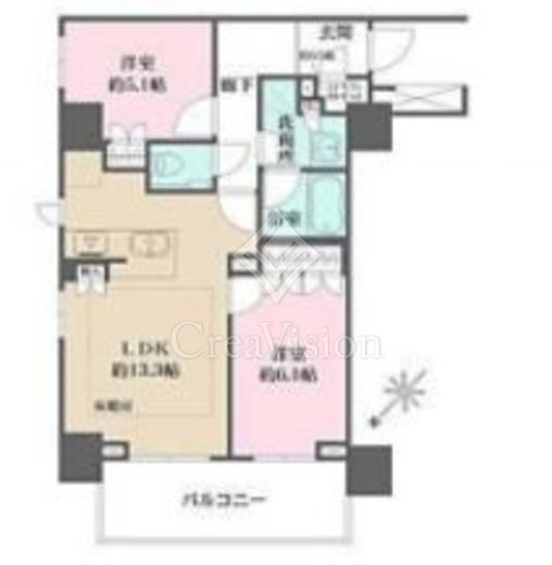 ザ・パークハウスアーバンス東五反田　1203号室　間取り