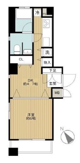 メディウス虎ノ門　403号室　間取り