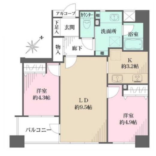 ルミネ東京ベイフロント　502号室　間取り