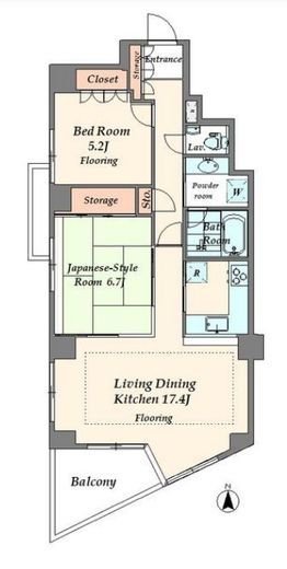 代々木パークガーデン　401号室　間取り