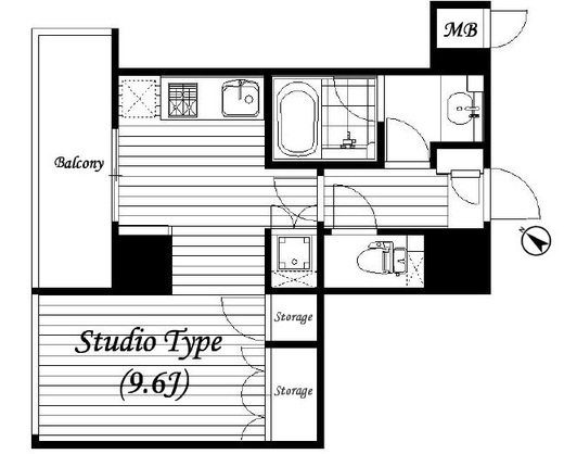 クオリア銀座やま祢ビル　801号室　間取り
