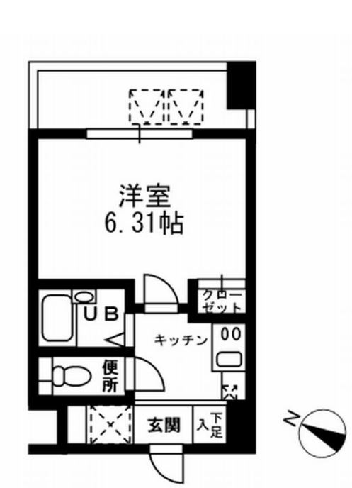 レジディア三越前　706号室　間取り