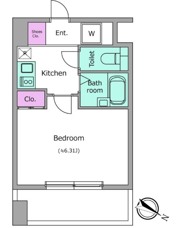 レジディア三越前　506号室　間取り