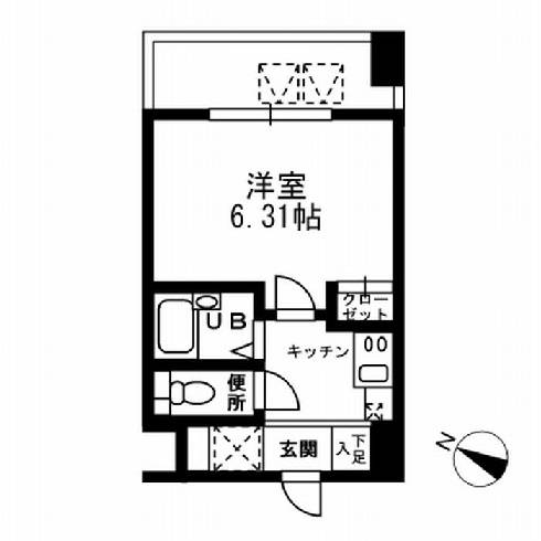 レジディア三越前　1503号室　間取り
