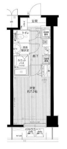 メインステージ赤坂　803号室　間取り