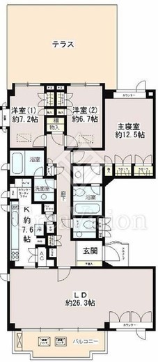 徳川山パークマンション　101号室　間取り