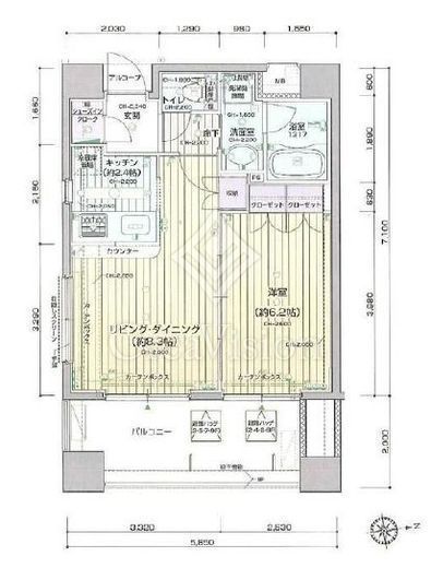 パレステュディオ新宿御苑　304号室　間取り