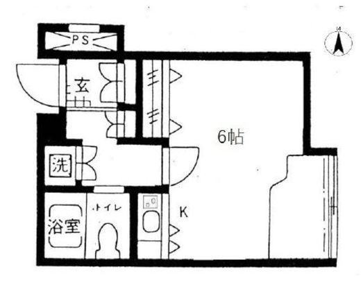原宿東急アパートメント　407号室　間取り