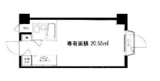 赤坂ベルゴ　506号室　間取り