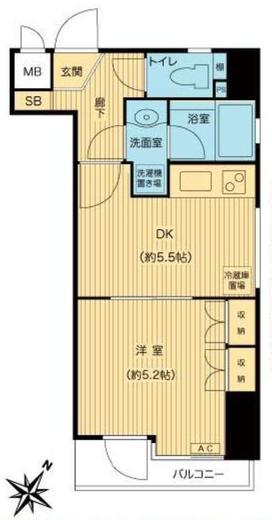 グランドパーク渋谷ブランシェ　403号室　間取り