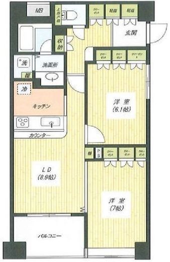 グラーサ東京イースト　1205号室　間取り