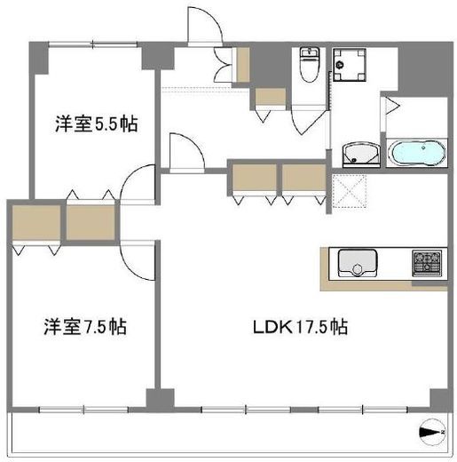 東建ニューハイツ西新宿　1202号室　間取り